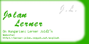 jolan lerner business card